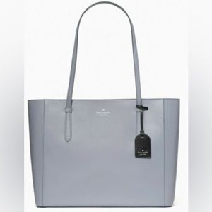 Kate Spade Schuyler Steel Blue Smooth Leather Tote Charm
